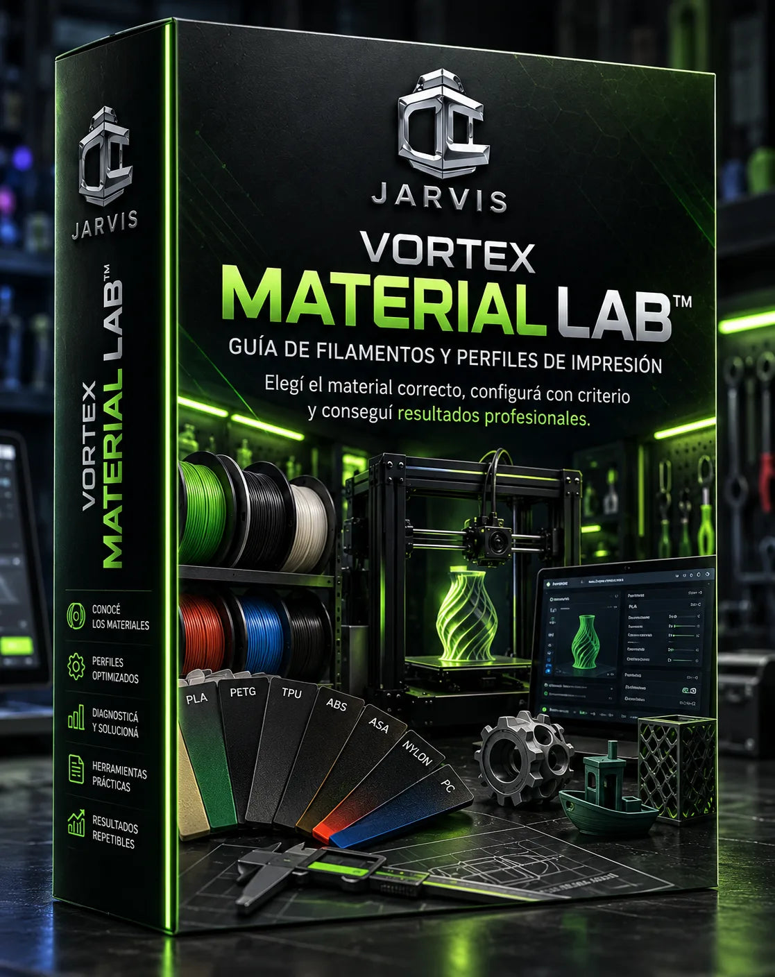 Material Lab - Guía de Filamentos y Perfiles de Impresión